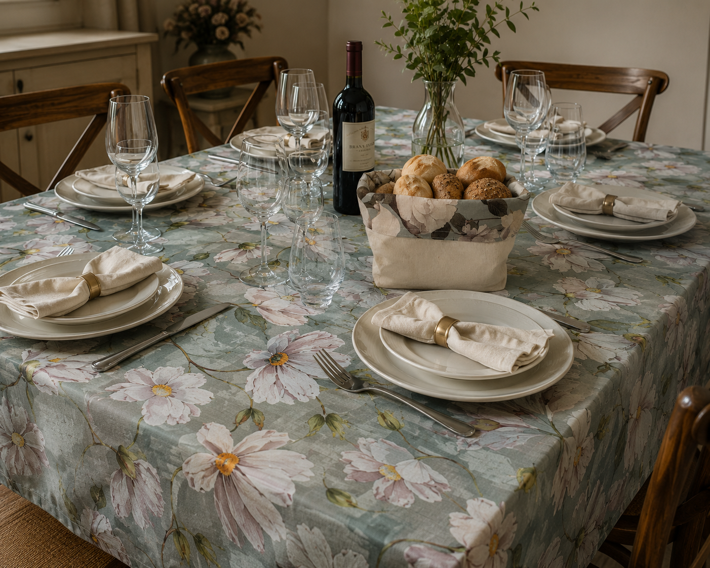 Mantel Flores Rosas