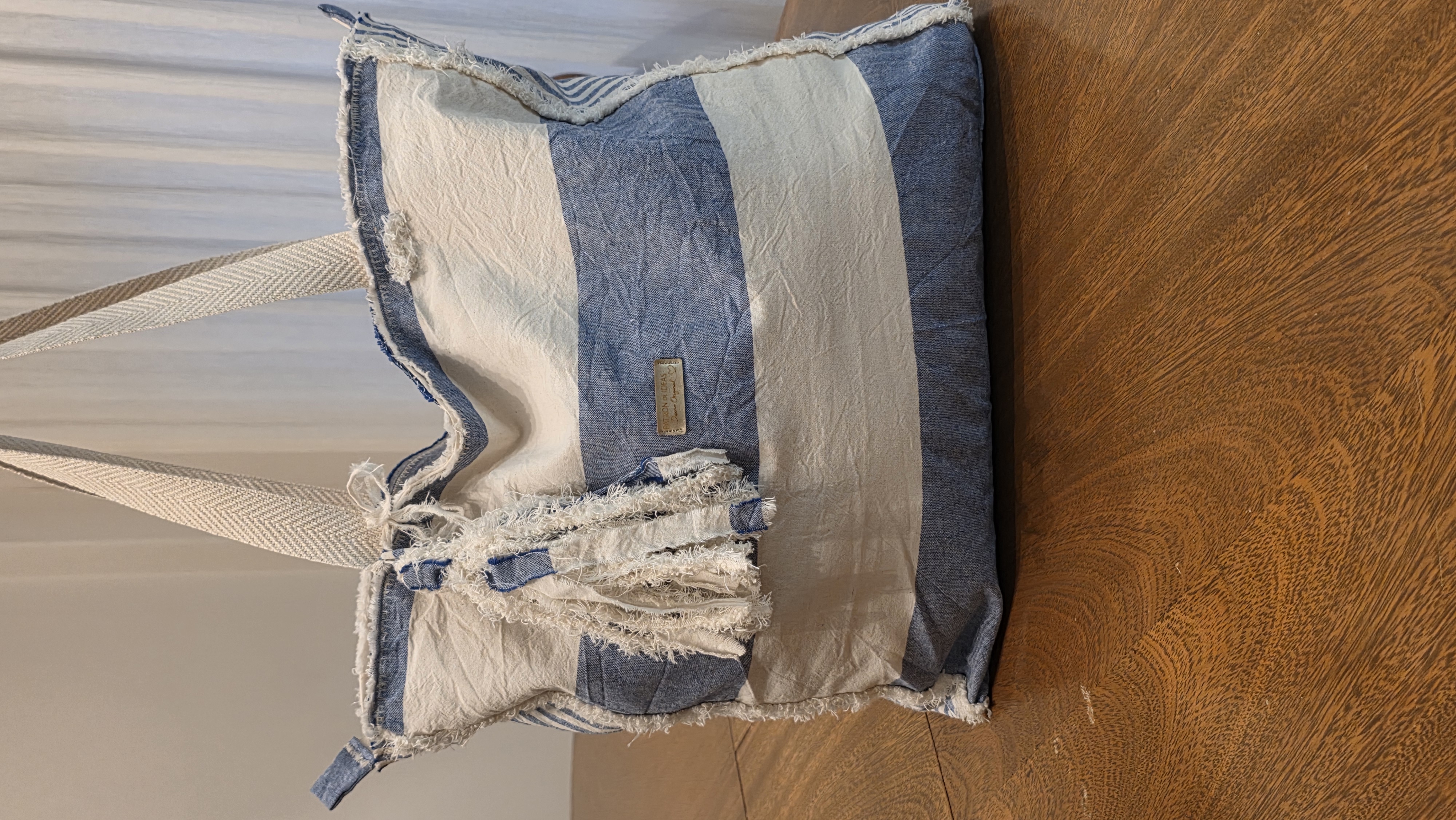 Bolso Raya Ancha Celeste