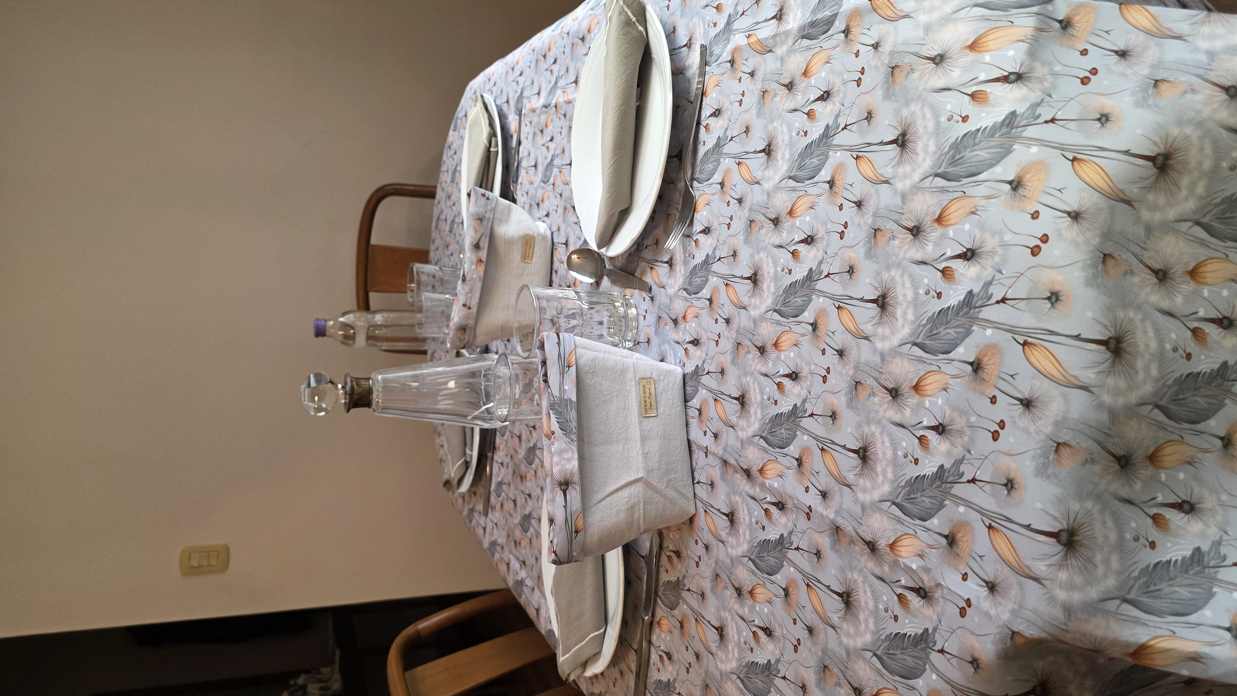 Mantel Diente de León vista de mesa