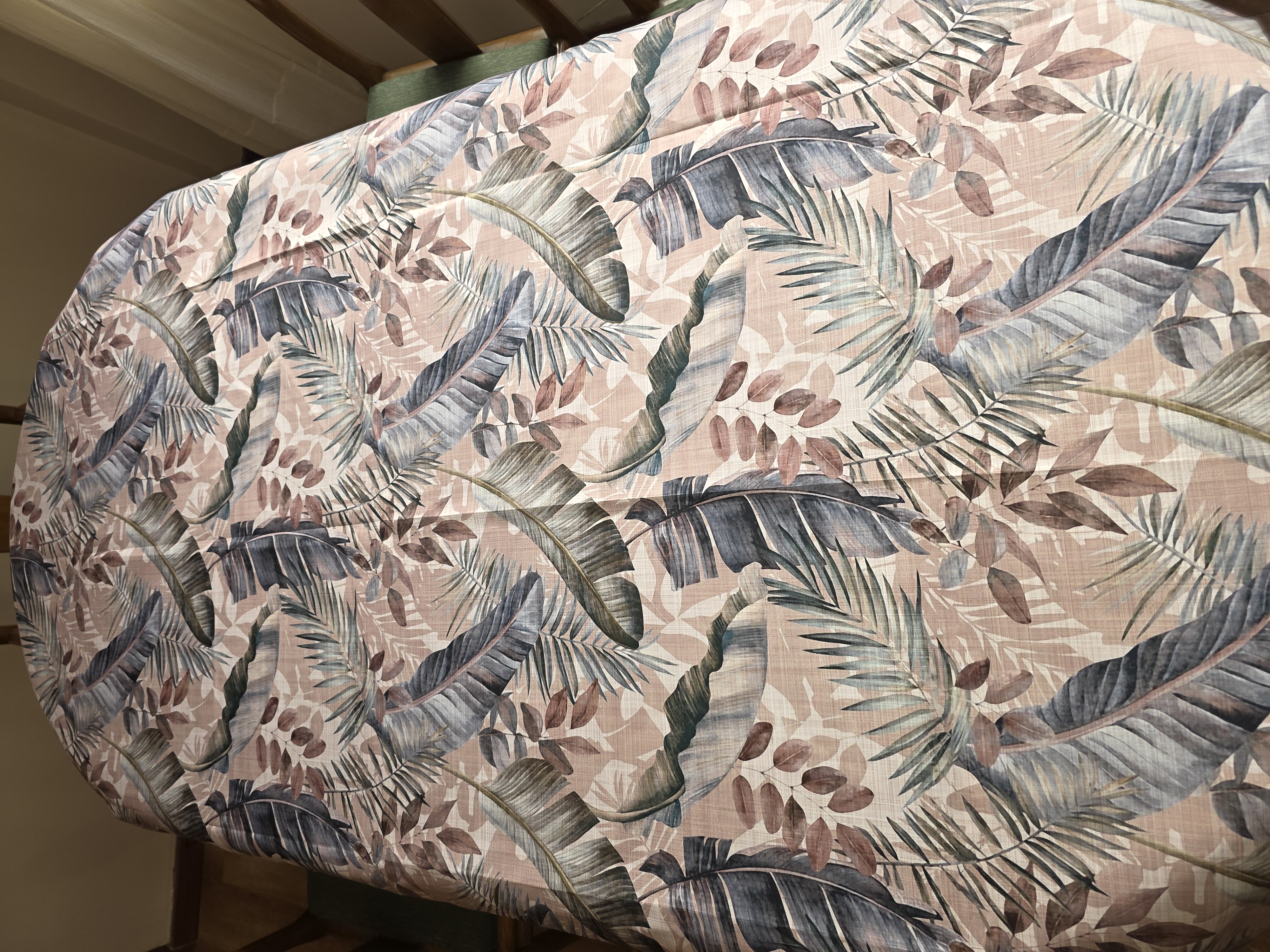 Mantel Hojas Tropicales estampado