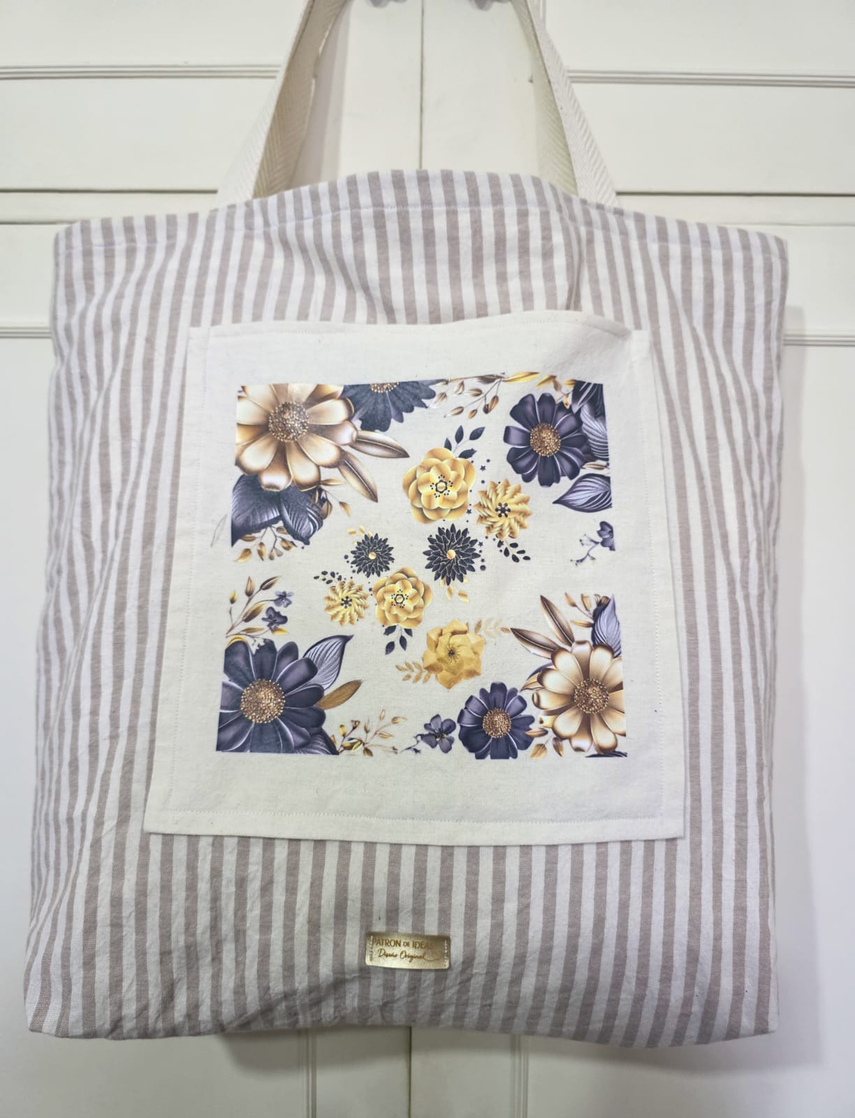 Bolso Flores Azules fondo