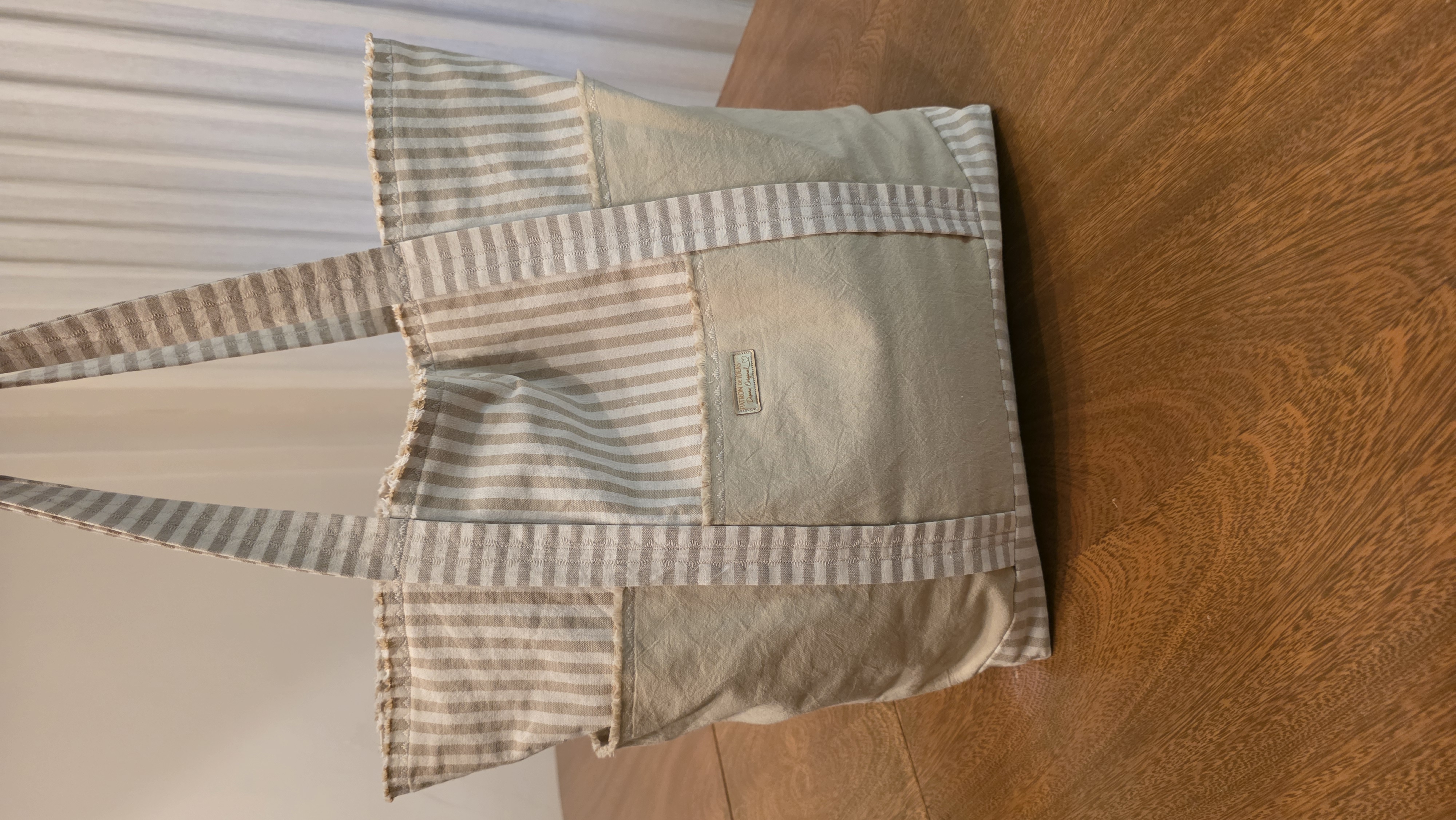 Bolso Rayado Beige